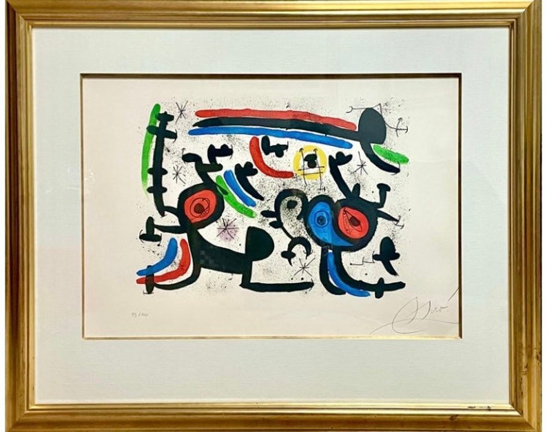 Joan Miró Original Lithograph luna Park II Signed and Numbered Etsy