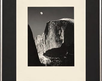 Ansel Adams Edizione Speciale Foto Luna e Mezza Cupola Gelatina Argento Alan Ross
