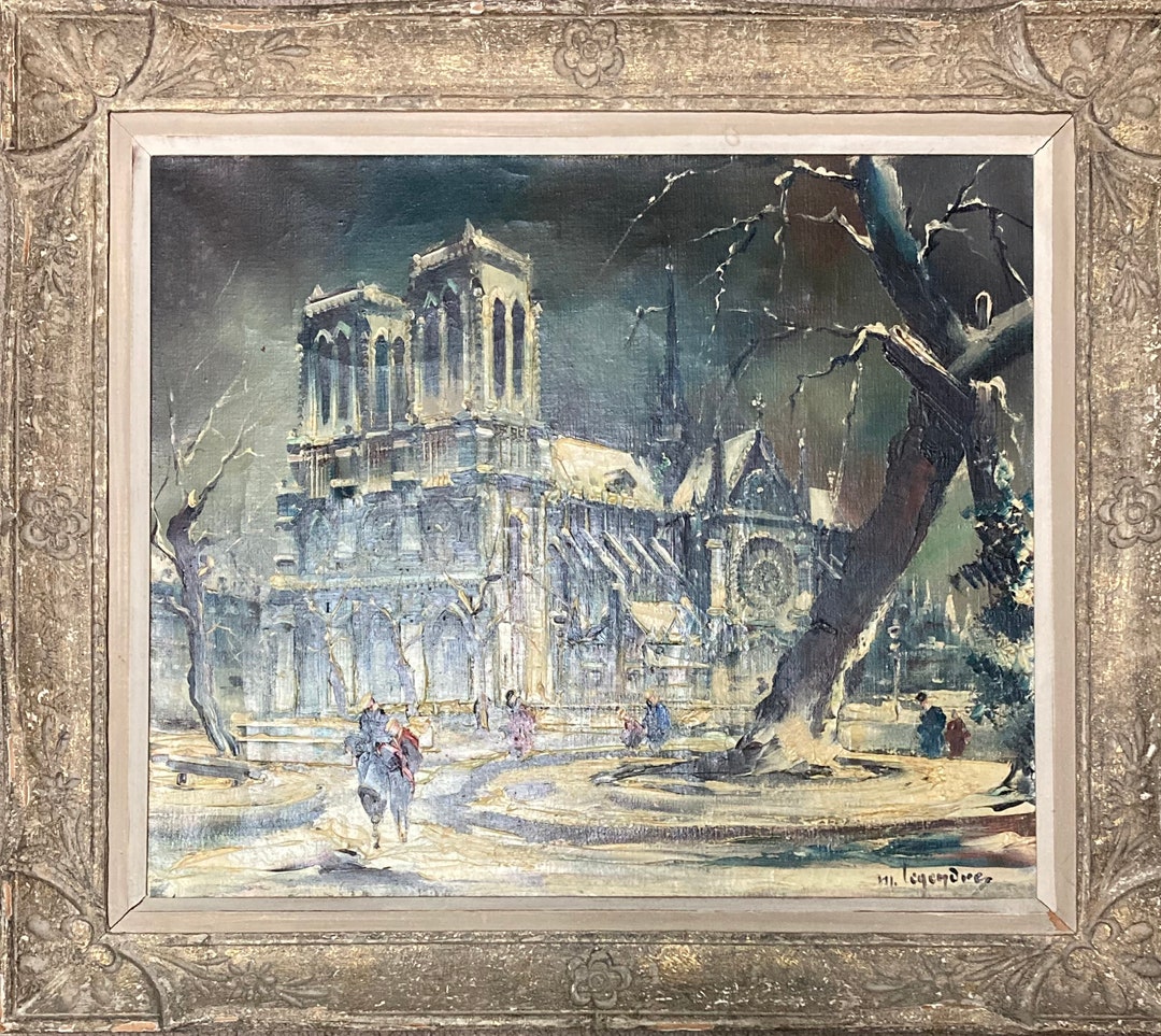 Maurice Legendre Original Oil Painting on Canvas notre Dame - Etsy