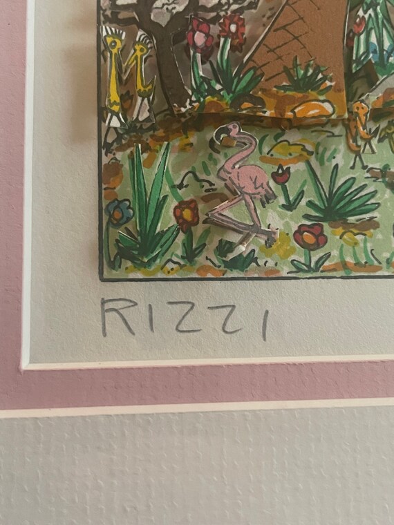 ジェームス・リジィ OUTDOOR LUNCHEN James Rizzi 1990 3D Lithograph 
