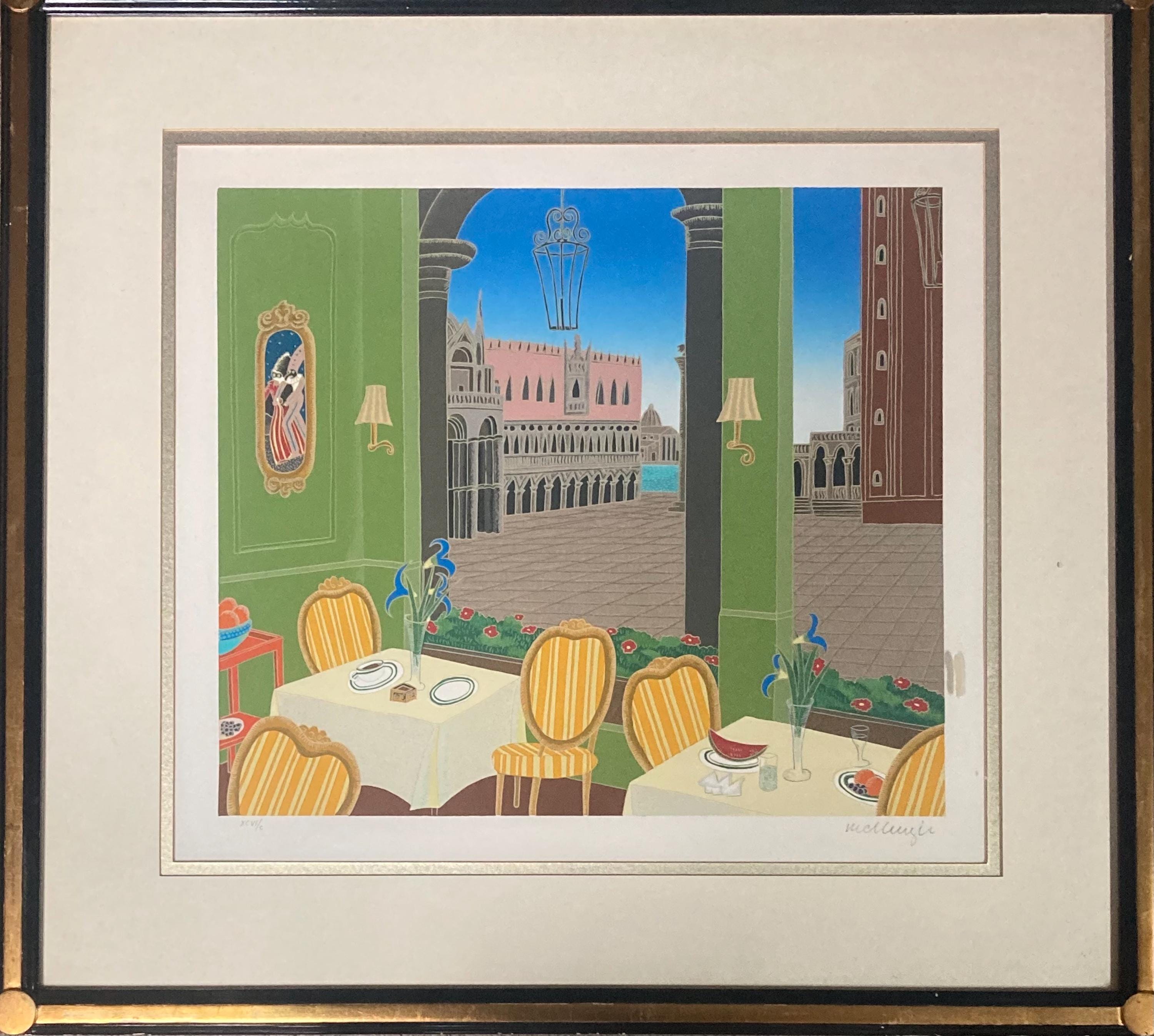 シルクスクリーン  Thomas McKnight classical-city-gate-paper-