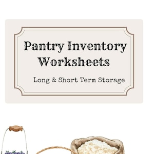 Pantry Storage Inventory Worksheets and Labels