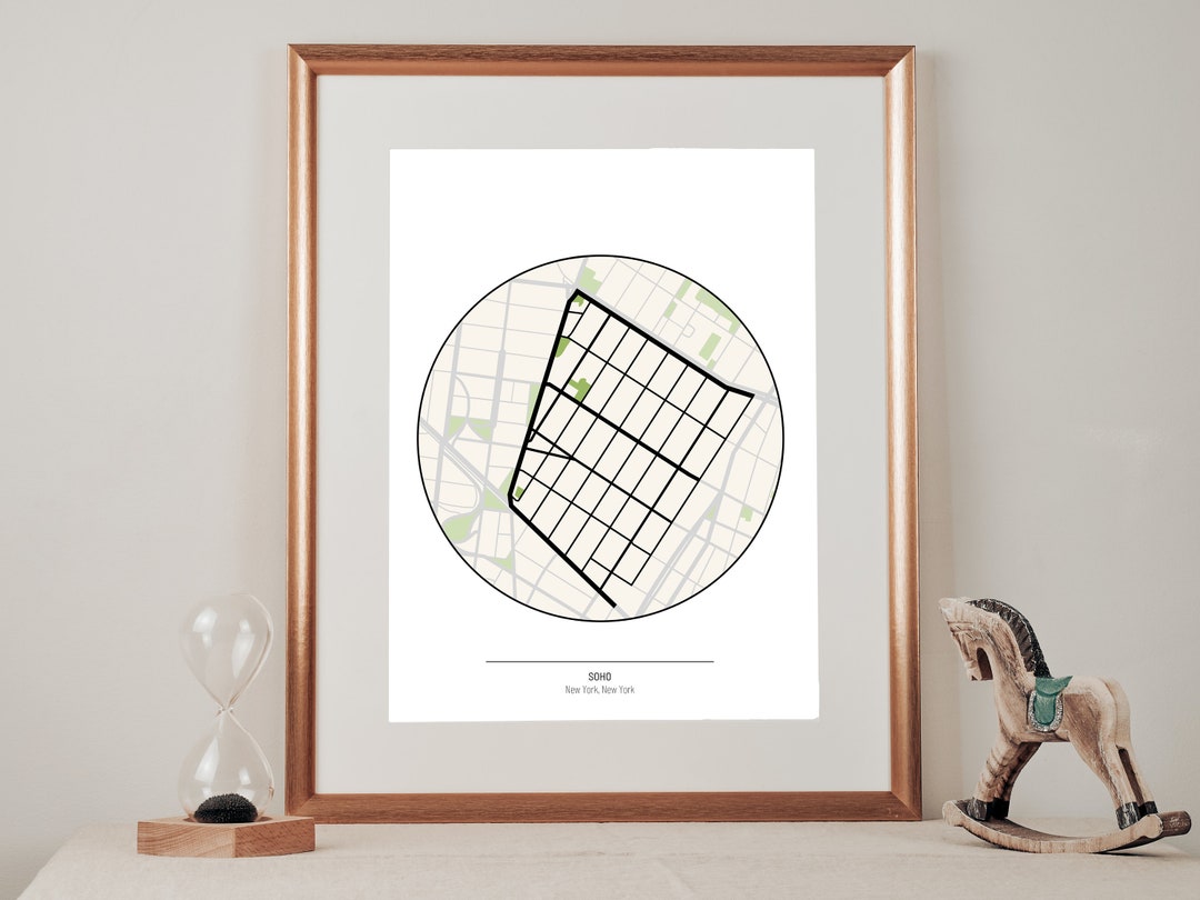 NYC Soho Map_digital Print - Etsy