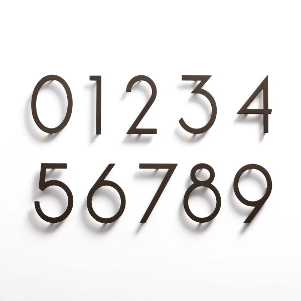 5 Inch Bronze House Numbers - Luxury Address Numbers