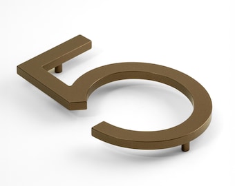 Metal House Numbers: 8 Inch Bronze Modern Address Numbers