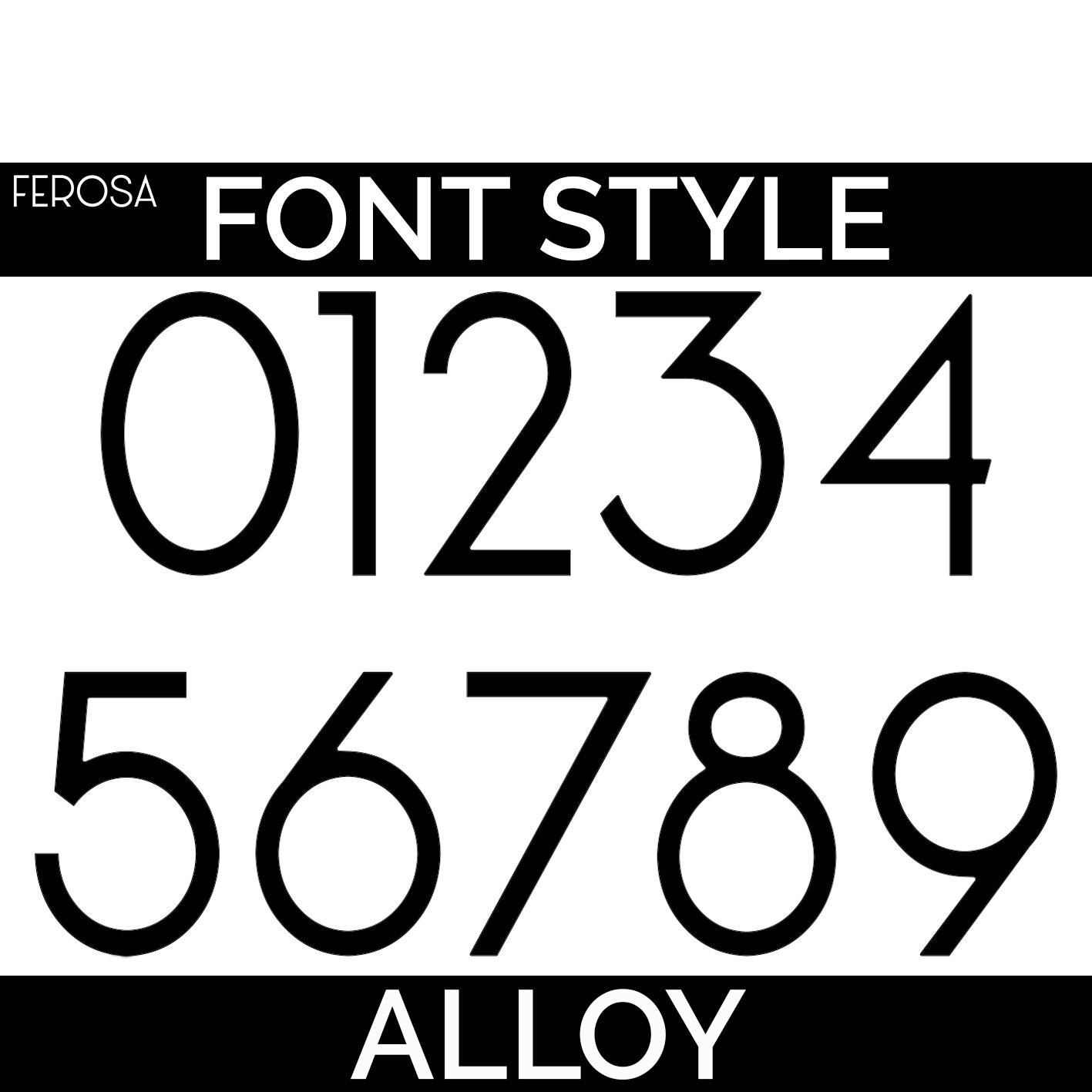 Modern Graphite Grey House Numbers | Metal Floating Address Numbers ...