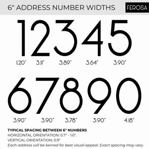 6 Inch Bronze Floating House Numbers Modern Address Numbers image 10