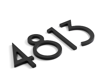 Art Deco Metal House Numbers: Floating Address Numbers