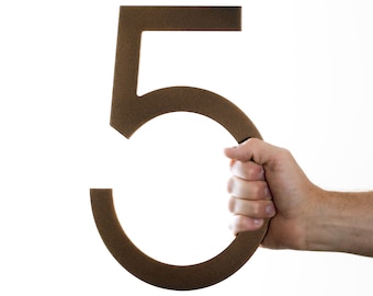 12 Inch Dark Bronze House Numbers: Large Metal Address Numbers