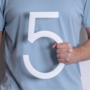 Extra Large Address Numbers - 12 Inch White Metal House Numbers