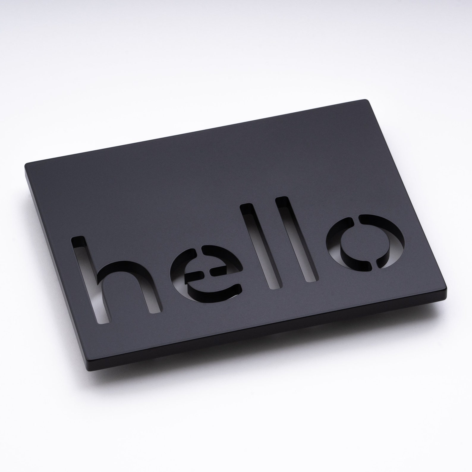 Black Metal Hello Sign - 3/8