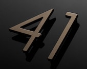 Metal Address Numbers: Dark Bronze Modern House Numbers