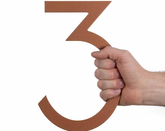 Copper House Numbers - 10 Inch (254 mm) Large Address Numbers with Copper Finish