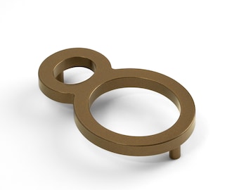 Metal Address Numbers: 4 Inch Bronze Floating House Numbers