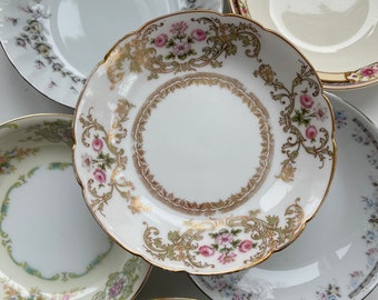 Mismatched China Dessert Vintage bowls! Wall Decor, Wedding Reception Table Setting, Special Event PRICED PER PLATE