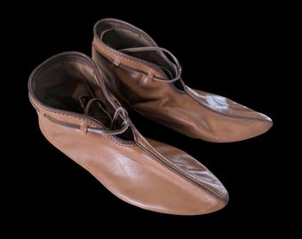 Handmade Medieval Leather Turnshoes – Viking & Medieval Style Reenactment Footwear