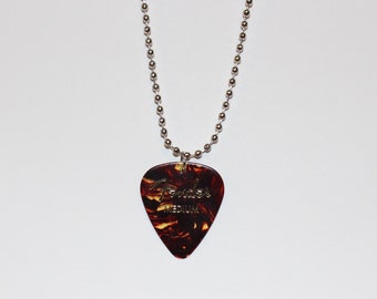 Fender tortoise shell guitar pick necklace