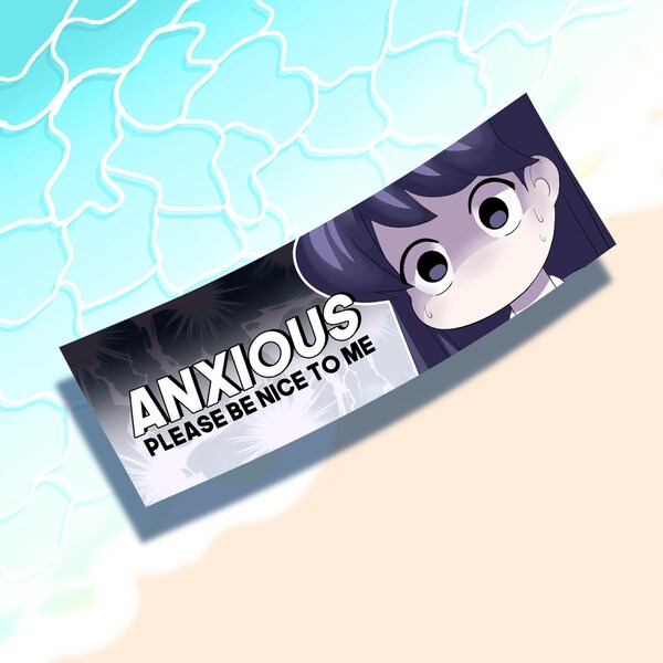 Anime Komi Shouko Waterproof UV Resistant Vinyl Sticker Decal Fanart Waifu Slap Bumper