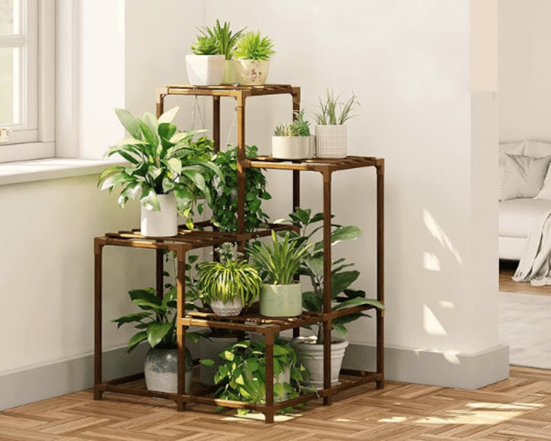 Plant Stands Indoor Outdoor Corner Shelf Plant Shelves Indoor Etsy