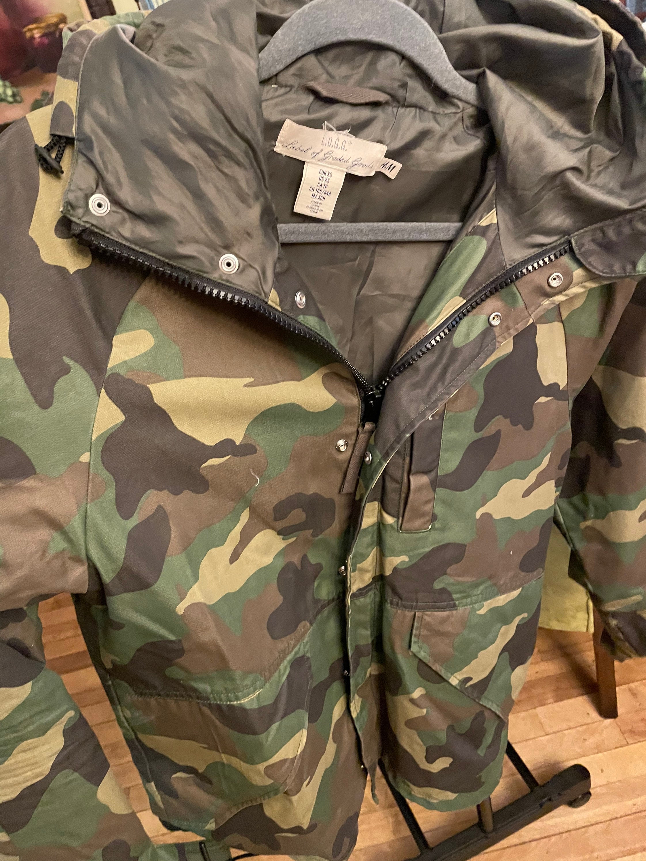 H M Camouflage Lightweight Jacket Etsy
