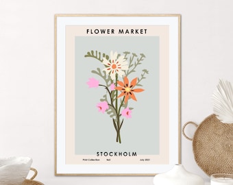 Stockholm Bloemenmarkt Print Poster
