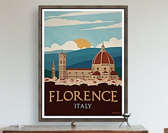 Vintage Florence Travel Poster