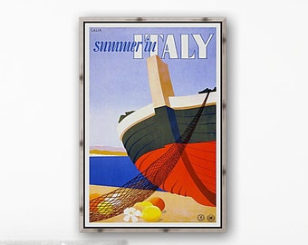 Ship Travel Poster Wall Art | Vintage Travel Poster Wall Art | Tourism Advert Art Print | Travel Posters Wall Art | Travel Poster Wall Art