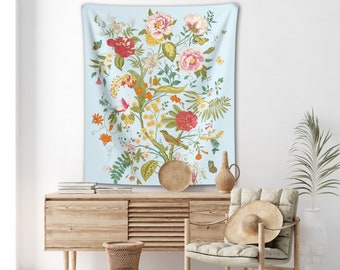 Floral Tapestry | Botanical Tapestry | Floral Wall Décor | Garden Wall Hanging | Nature Scenery Wall Art | Boho Tapestry | Plant Lover Art