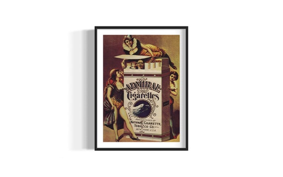 Admiral Cigarettes National Cigarette Tobacco Co Ad Poster 1890