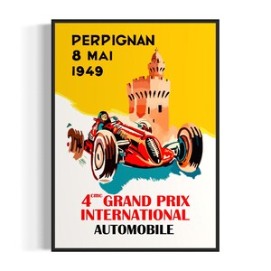 Art for Boys Room - Art Race Car - Wall Art Race Car - Vintage Car Race Print - Red Car Wall Art - Art for Man Cave