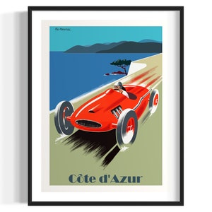 Racing Race Car on French Riviera