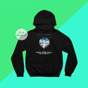 David Bowie &#39;Man Who Fell to Earth&#39; Hoodie: Unisex Cotton Blend