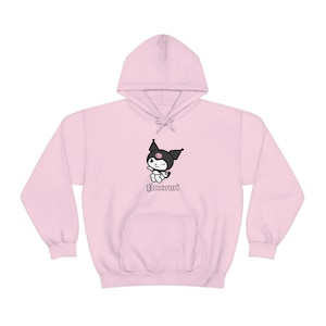 Hello Kitty Kuromi Print Hoodie, Women and Men, Aesthetic Hello Kitty, Gift for Friends, Wife, Cute Cat  Shirt, Cartoon Hoodie