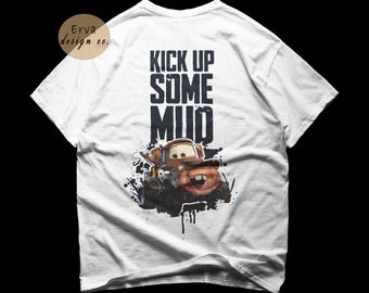 Retro Cars Movie T-Shirt: McQueen and Sally, Unisex Cotton Tee