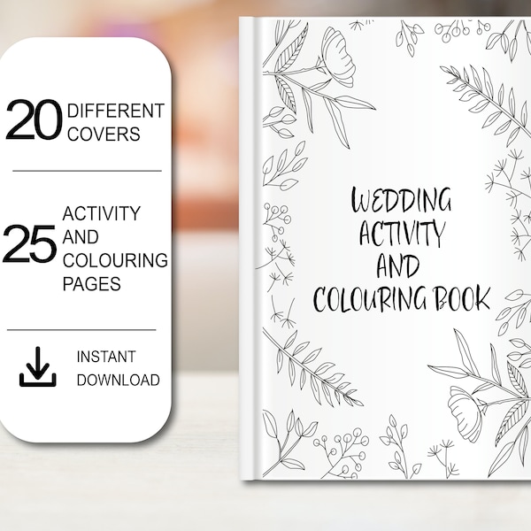 Wedding activity and coloring book
