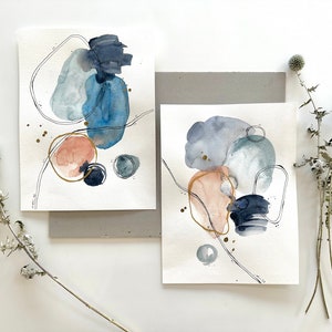 Midcentury abstract watercolor