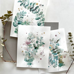 Original Eukalyptus Aquarell Unikat