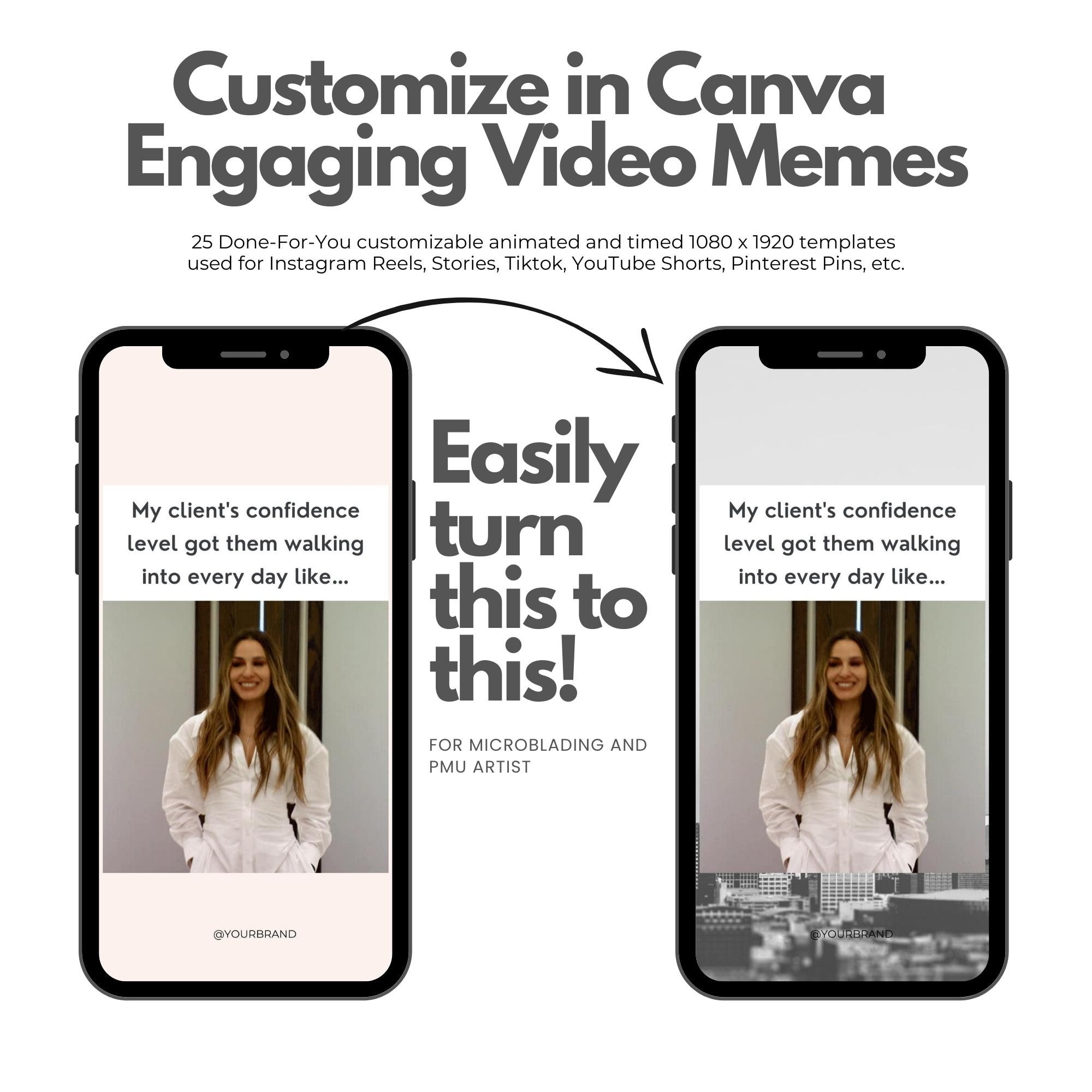 25 Meme Instagram Reels & Story Templates for Microblading Etsy