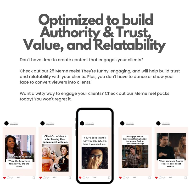 25 Meme Instagram Reels & Story Templates for Microblading Etsy