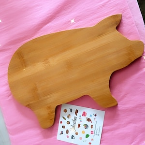 Pig cutting board piggie decir board puerquito tabla para picar