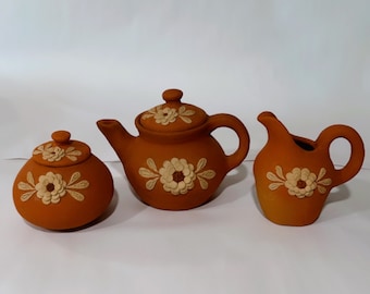 Handmade filigrana tea pot set 3 pieces set