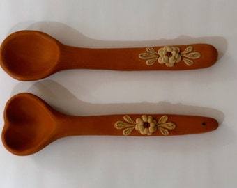 Barro filigrana heart spoons and round spoons