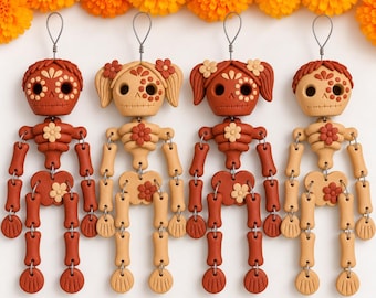 Clay Skeleton day od death home decor