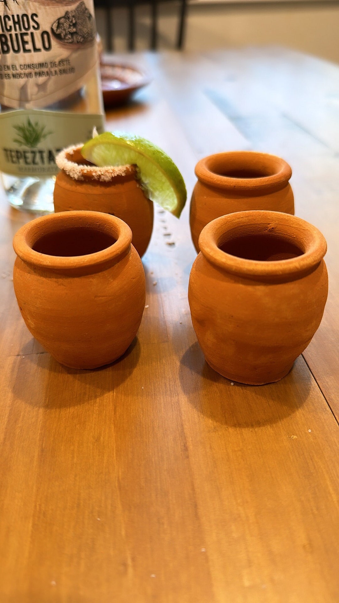 Mini Jarritos De Barro Tequileros Clay Shot Glasses Etsy