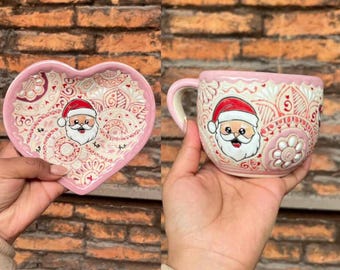 Christmas ceramic  mug/plate set
