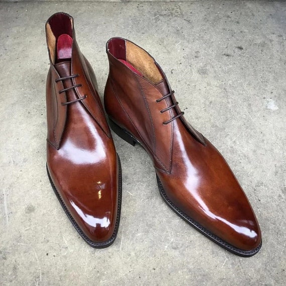 Brown Chukka Boots with Polished Finish Sonoma | Shoes | Sonoma Brown Chukka Boots With Polished  main image 4