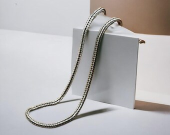 2 mm Curb chains Necklace, 999 pure solid silver, chains silver necklace, Mens gifts.