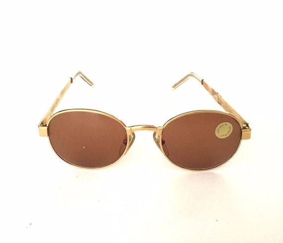 Moschino Gold Frame Sunglasses with Brown Lenses MOSCHINO Sunglasses MOS084/S 09Q/HA Gold Brown Gradient Lens  main image 3