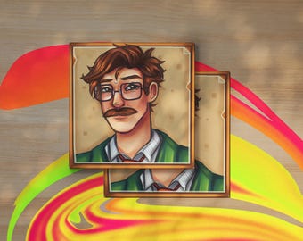 Stardew Valley: Harvey A5 Square Art Print Matte Finish, SDV, Gaming, Farming Sim, Stardew, Art Print, Fanart