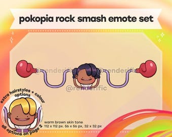 Pokopia Pokemon Ditto Player Rock Smash Joined Emote (Warm Brown) , Emotes,  Emotes for Discord, Twitch and YouTube